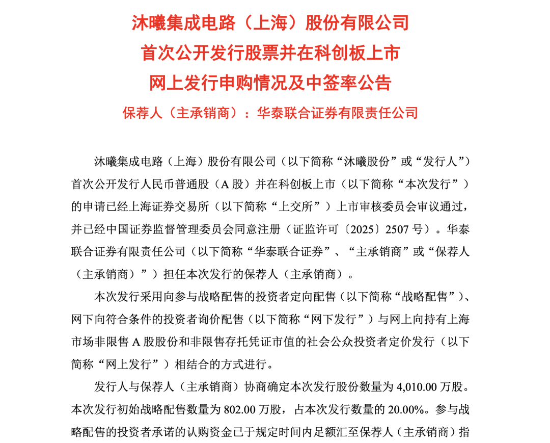 又一国产GPU龙头中签率出炉！摩尔线程中一签最高大赚28万！